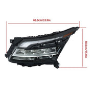 DURAFORCE LED+Halogen For Nissan Pathfinder 22-23 Chrome Housing Headlight Turn Signal LH