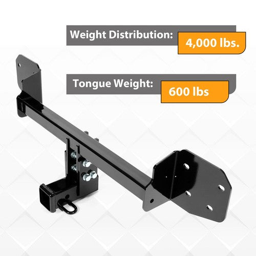 DURAFORCE Class 3 Black Trailer Tow Hitch 2 Inch Receiver For Subaru Outback Sport Wagon 10-19