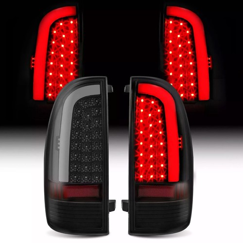 DURAFORCE For Black Smoked 2005-2015 Toyota Tacoma LED Tube Tail Lights Brake Lamps 05-15