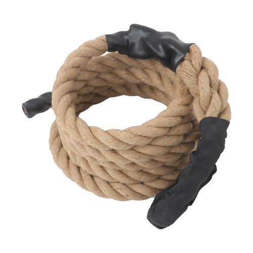 DURAFORCE 1.5” × 15FT Climbing Rope Gym Fitness Strength Training Exercise Rope Brown