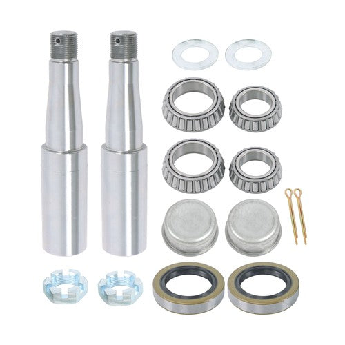 DURAFORCE 2 Pack 5-lug 5'' wheel hub kits & 8.25-inch round #84 Spindles -7 Pieces/set
