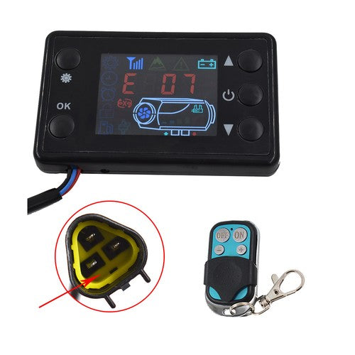 DURAFORCE 8KW 12V 24V Car LCD Monitor with Remote Control Fit For Car Air Diesel Parking