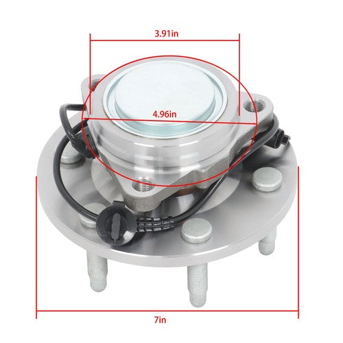 DURAFORCE 1Pc Front Wheel Hub Bearing 2WD For Chevy Silverado GMC Sierra 1500 Tahoe Yukon