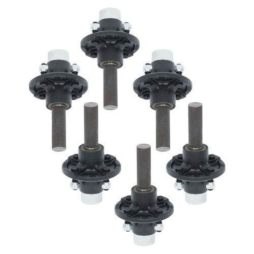 DURAFORCE 6PCS Trailer Axle Kit w/ 4 on 4" Bolt Idler 1" Hub & Round BT8 Spindle L44643