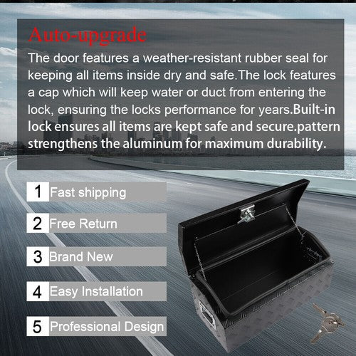 DURAFORCE 30" Aluminum Truck Pickup Underbody Underbed Tool Box Trailer Storage ToolBox