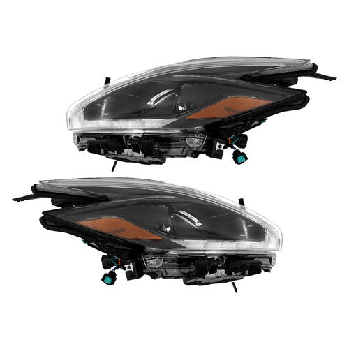 DURAFORCE For 2018 Nissan Murano LH+RH Headlights Headlamps Clear Lens Halogen w/ LED DRL
