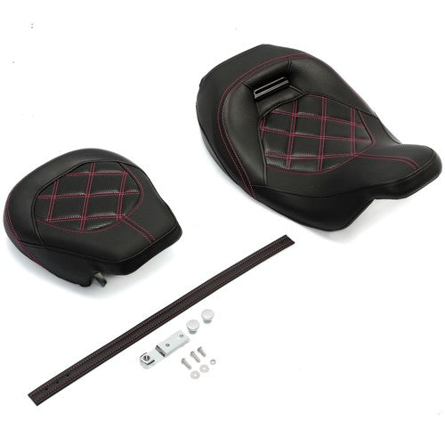 DURAFORCE Two-Up Low-Profile Driver Passenger Seat For Harley Touring Road Glide 2009-2023