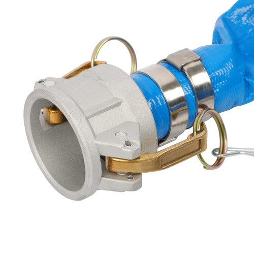 DURAFORCE For Pool 1-1/2" x 25ft PVC Irrigation Discharge Hose With Aluminum Connectors