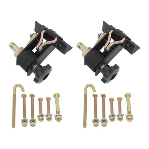 DURAFORCE 2 Pack 1.5" Wide x 7.5' Long Ladder Rack Ratchet Straps 1.4" Black Square Tube
