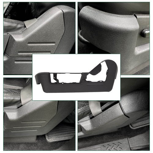 DURAFORCE For 2009-2014 Ford F150 Driver Left Seat Cover Bezel Trim Panel Black 09 10 11