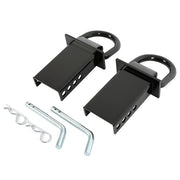 DURAFORCE Black 2Pk Adjustable Trailer Stake Pocket D-Ring Heavy Duty Load Limit 5400lbs