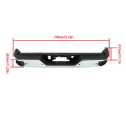 DURAFORCE Steel Chrome Rear Bumper With Sensor Holes For Silverado/Sierra 1500 2019-2023