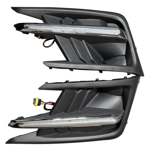 DURAFORCE Fog Light Covers W/LED White DRL Yellow Turn Signal for 19-22 Subaru Ascent