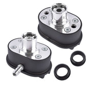DURAFORCE Push-in Breather & PCV Combo Kit 1-1/4" Valve Cover Hole Black Aluminum Finned