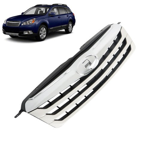 DURAFORCE Silver Mesh New Front Grille Bumper Upper For Subaru Outback 2010-2012 Plastic