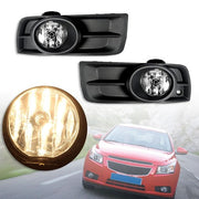 DURAFORCE Halogen Fog Lights w/Wiring+Switch+Bezles For 2010-2014 Chevy Cruze LH+RH Side