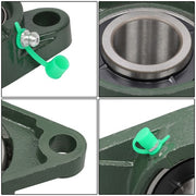 DURAFORCE 6PCS UCP201-8 Pillow Block Bearing 1/2"Bore 2 Bolt Cast Iron Base Self Alignment