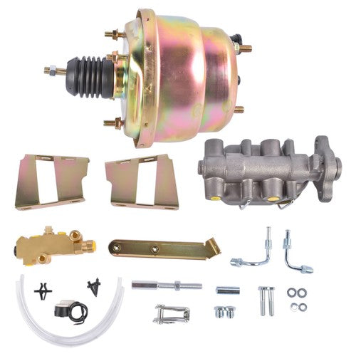 DURAFORCE 7" Zinc Power Brake Booster Conversion Kit for Chevy Impala Bel Air 1959-1964