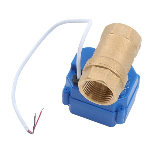 DURAFORCE Solid Motorized Ball Valve 1in Standard Port Brass 9-24V NC Auto Return