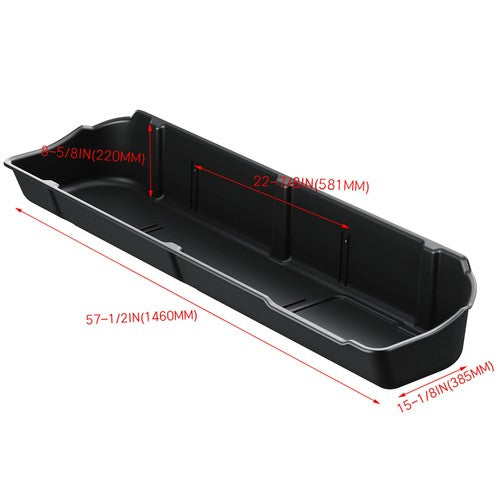 Underseat Storage Box Black For 09-14 Ford F150 Super Crew Cab Without Subwoofer