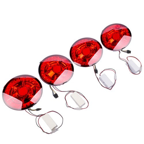 DURAFORCE 4Pcs LED Brake Tail Lights RED Lens For Chevrolet Corvette C6 Coupe 2005-2013