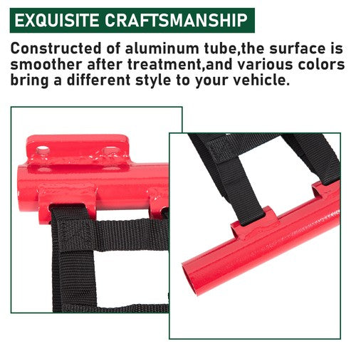 DURAFORCE Aluminum Nerf Bars Red Bar Black Nets For 2020-24 Honda TRX 250EX 250X Pair set
