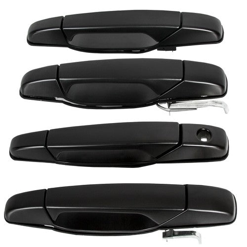 DURAFORCE Set of 4 Black Door Handle for Chevy GMC Tahoe Yukon Sierra 2007 14
