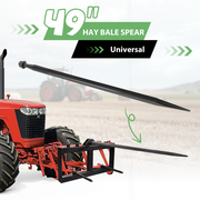 DURAFORCE 49" Steel Hay Bale Spear 4500 lbs Capacity Spike Fork Tine For Tractors Loaders