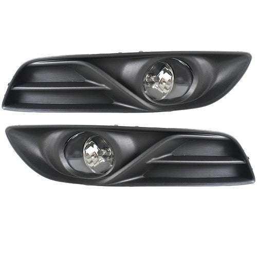 DURAFORCE Fog Lights Kit Clear Lens+Switch Clear Glass For Nissan Sentra 2013 2014 2015