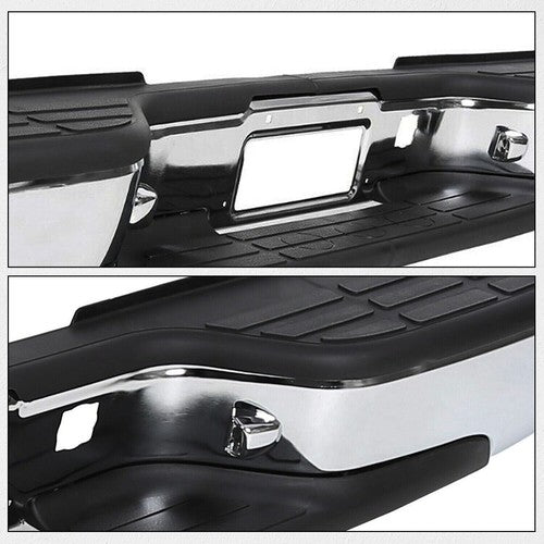 DURAFORCE Chrome Rear Step Bumper For 1999-2004 05 06 2007 Chevy Silverado GMC Sierra 1500