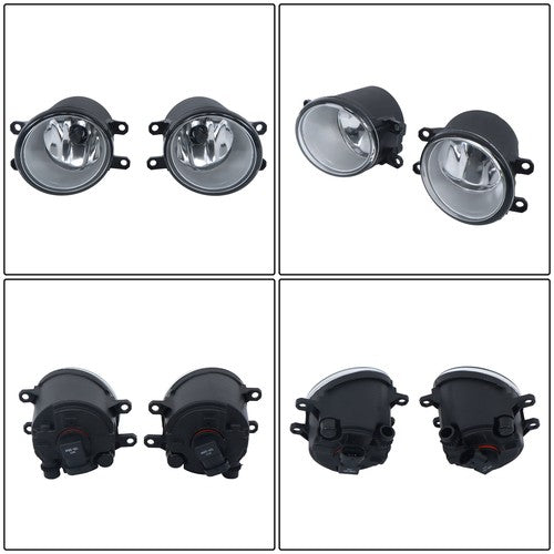 DURAFORCE Clear For Toyota Yaris Hatchback 2006-2008 Fog Light Lamp Assembly W/Black Bezel