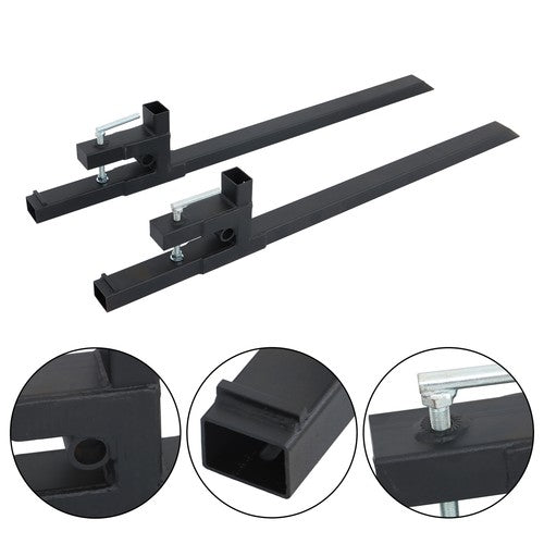 DURAFORCE 60" Clamp on Pallet Forks 2000lbs for Loader Bucket Skidsteer Tractor