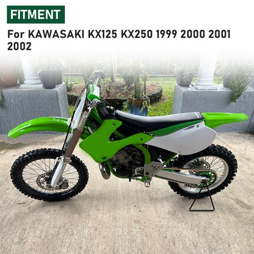 DURAFORCE 7PCS Plastic Kit Restyle Fairing BodyWork Set For KAWASAKI KX125 KX250 1999-2002