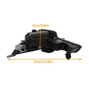 DURAFORCE Headlights Replacement For Hyundai Elantra 2021-2022 LH+RH Clear Black Halogen