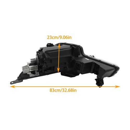 DURAFORCE Headlights Replacement For Hyundai Elantra 2021-2022 LH+RH Clear Black Halogen