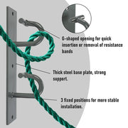 DURAFORCE 3 Pcs Wall Mount Workout Anchors Resistance Bands Wall Anchors Home Gym Exercise
