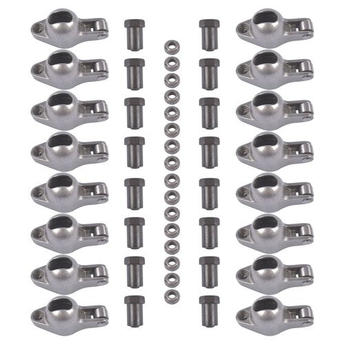 DURAFORCE Steel Roller Tip Rocker Arms Set for Small Block Chevy 350 1.5 Ratio 3/8" Stud