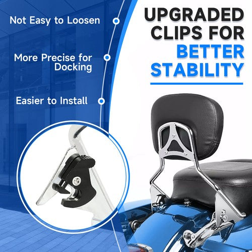 Detachable Backrest Sissy Bar for Harley Davidson Touring Street Glide 09-26