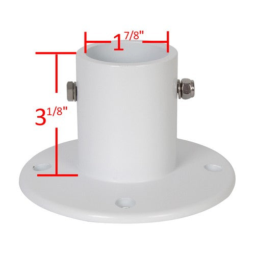 DURAFORCE 4 Pack Aluminum Slide Deck Flange w/ Flange Bolt For Inground Swimming Pools