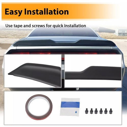 Rear Trunk Spoiler Wing for Dodge Challenger 2008-23 Demon Style Matte Black