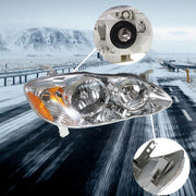 DURAFORCE Headlights For Toyota Corolla 2003-2008 LH+RH 1Pair Chrome Housing Clear Lens