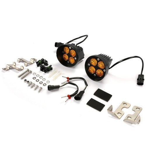 Pair LED Fog Lights Amber With Brackets for Toyota Tacoma 4Runner Tundra 2010-2023