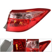 DURAFORCE Tail Light Outer Passenger Chrome For Toyota Corolla 17-19 Sedan Rear Brake Lamp