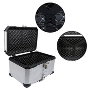 DURAFORCE 65L Top Case Tail Box Waterproof Luggage Scooter Trunk Storage Silver Motorcycle