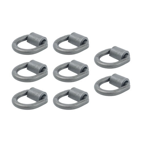 DURAFORCE 8 Pack 3/4" Heavy Duty Weld On Forged D Rings with Welding Clips, 26,500 lbs