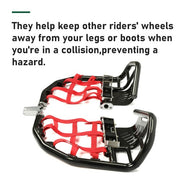 DURAFORCE Nerf Bars Foot Peg Heel Guard For Honda 400EX 400X All Years Black Nerf Red Nets