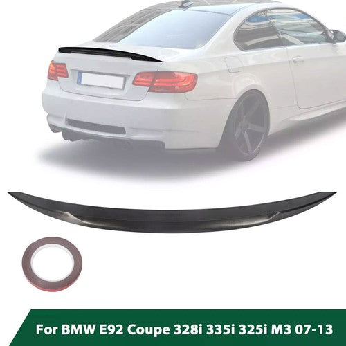 DURAFORCE Rear Trunk Spoiler Wing Black ABS For 2007-2013 BMW E92 Coupe 328i 335i M3