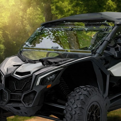 DURAFORCE 2-IN-1 Front Flip Clear Windshield for Can-Am Maverick X3 Models 2017+