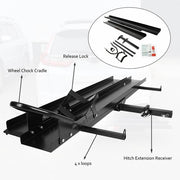 DURAFORCE Motorcycle Carrier Hitch Mount Dirt Bike Rack 2inch Trailer Scooter Hauler Ramp
