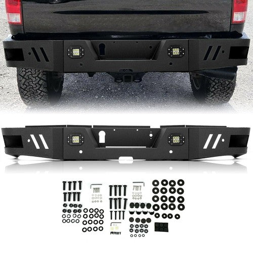 Rear Bumper Steel with LED Lights Bolt Kits for Ram 2500 3500 2010-2018 2019-2024